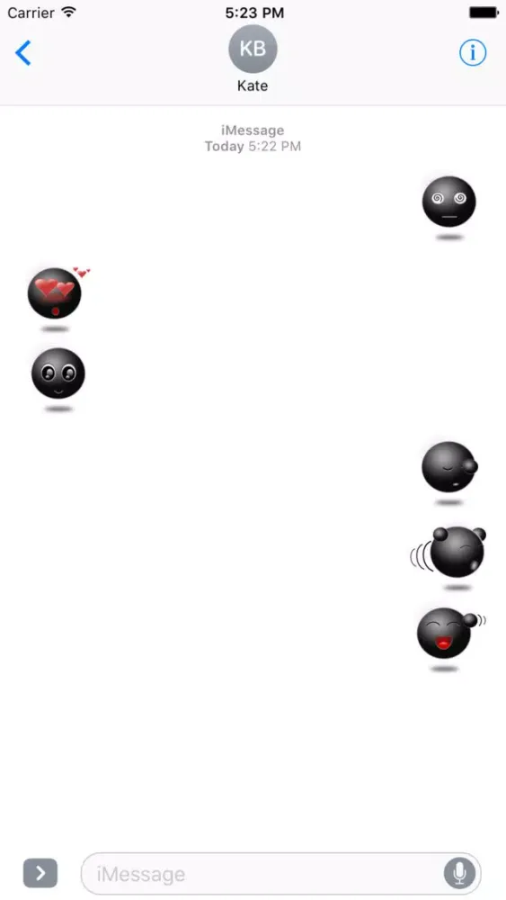 Black Emoticon سکرین شاٹس