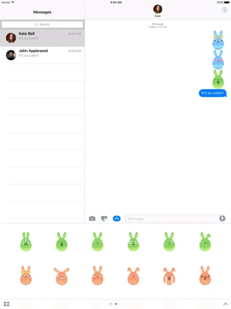 Cute Bunny Egg Sticker Pack iPad  Ekran Görüntüleri