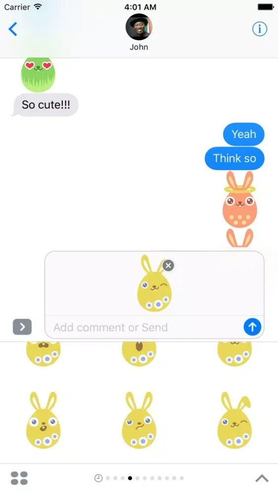Cute Bunny Egg Sticker Pack Ekran Görüntüleri