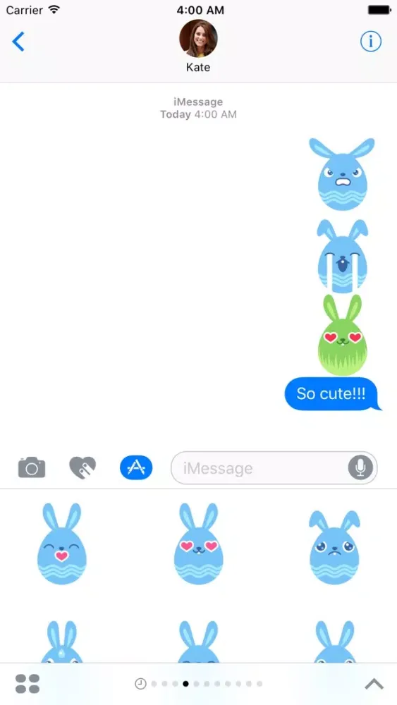 Cute Bunny Egg Sticker Pack Ekran Görüntüleri