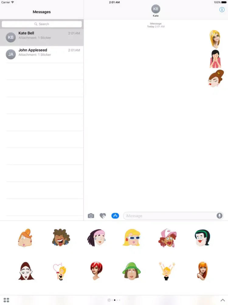 Pretty Ladies Sticker Pack iPad  स्क्रीनशॉट
