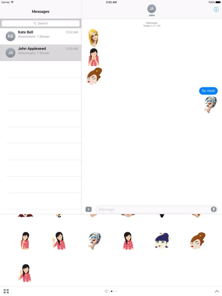 Pretty Ladies Sticker Pack iPad  स्क्रीनशॉट