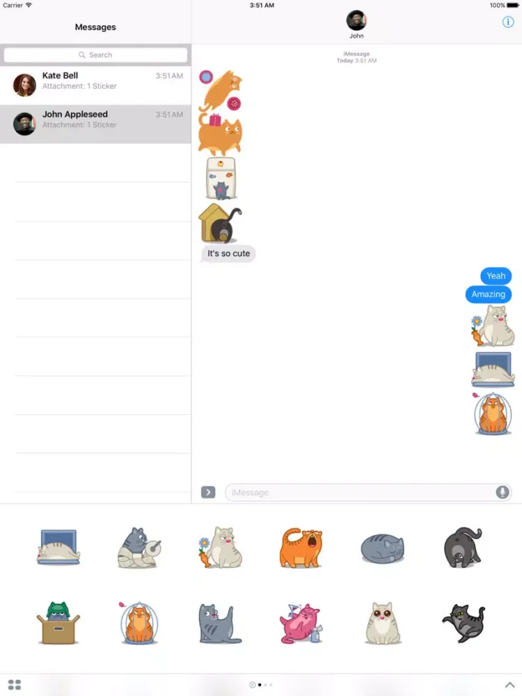 Скриншоты Idiot Cartoon Kitty Sticker Pack iPad 