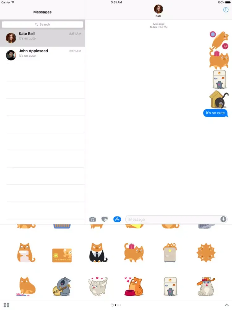 Скриншоты Idiot Cartoon Kitty Sticker Pack iPad 