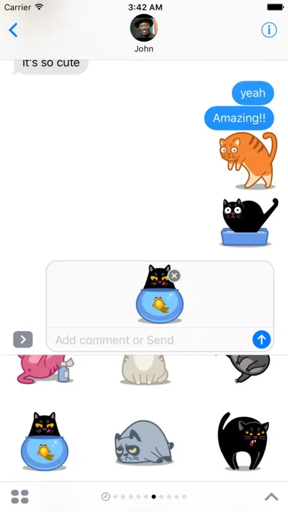 Скриншоты Idiot Cartoon Kitty Sticker Pack