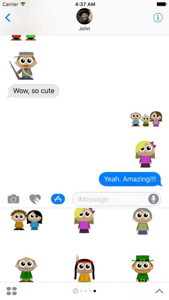 Ảnh chụp màn hình của Smiley Cartoon People Sticker Pack