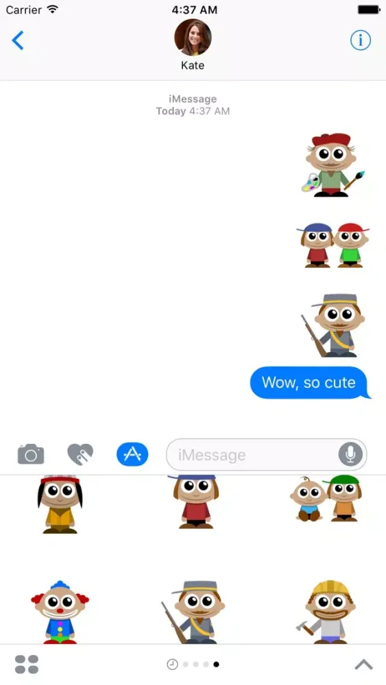 Ảnh chụp màn hình của Smiley Cartoon People Sticker Pack