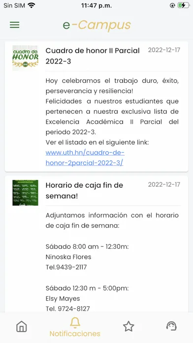 Capturas de tela do UTH