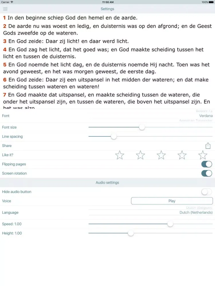 De Bijbel (Audio Holy Bible in Dutch Offline Free) iPad 应用截图