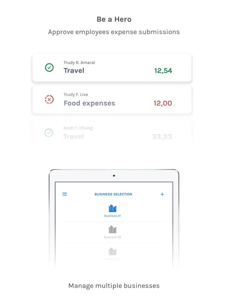 Capturas de tela do Holded Receipts for business iPad 