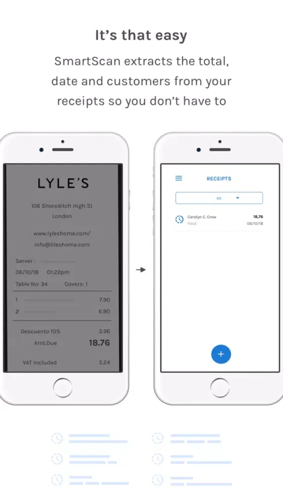 Capturas de tela do Holded Receipts for business