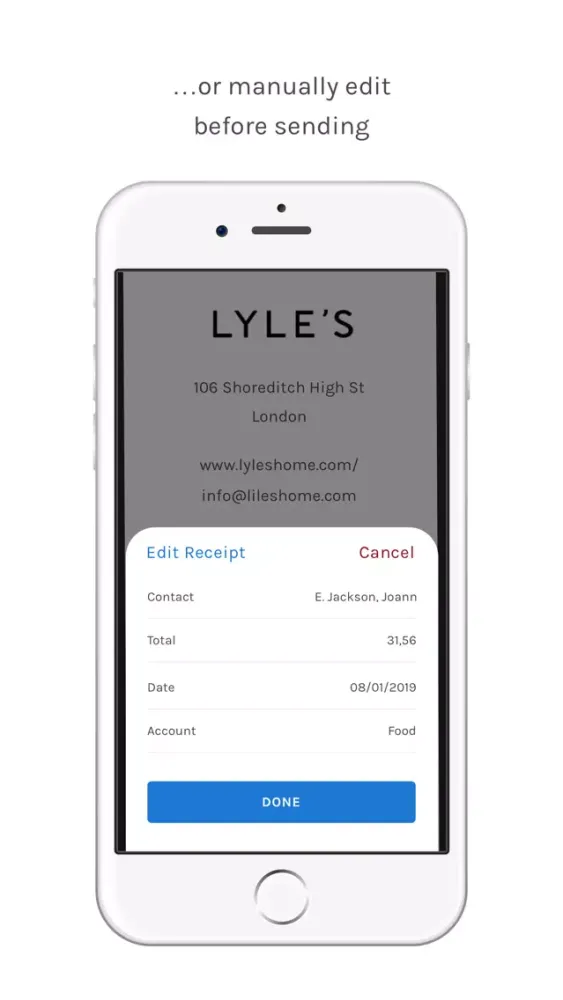 Capturas de tela do Holded Receipts for business