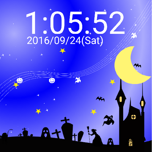 ハロウィン　イメージ　卓上時計