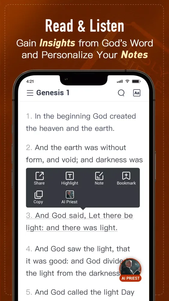 Capturas de pantalla de Holy Bible, KJV Bible + Audio