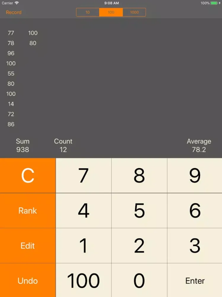 Calc for Average iPad  سکرین شاٹس