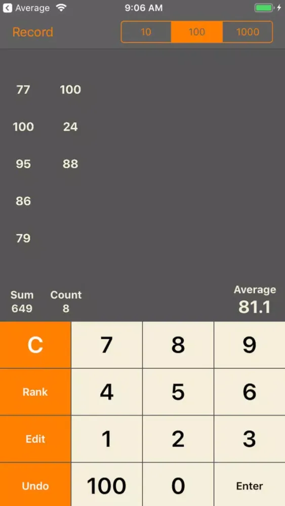 Calc for Average سکرین شاٹس