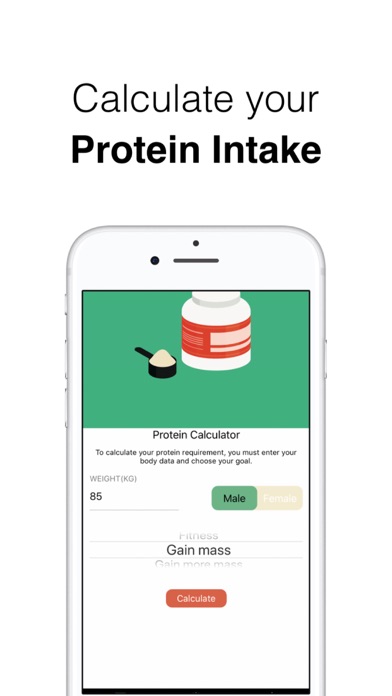Tangkapan skrin Protein Calculator Fitness App