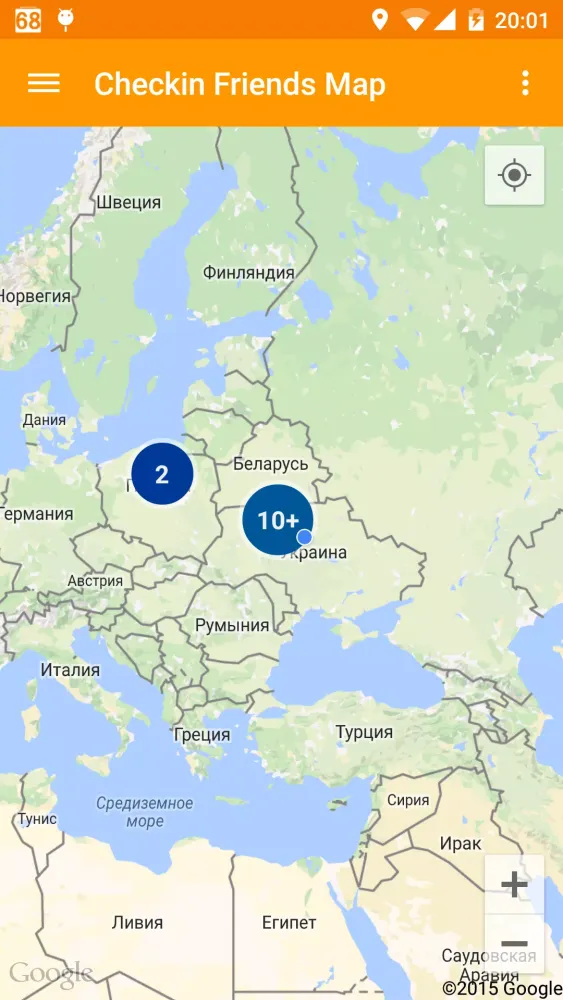 Checkin Friends Map Screenshots