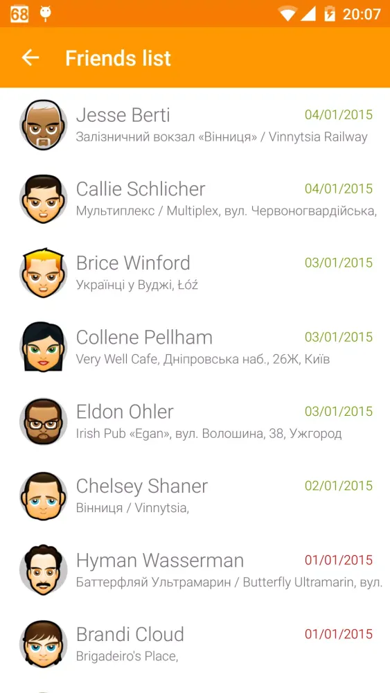 Checkin Friends Map Screenshots