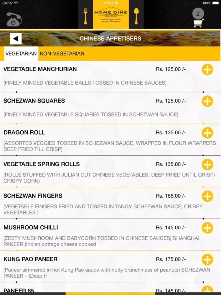 Zrzuty ekranu Home Dine Nasik iPad 