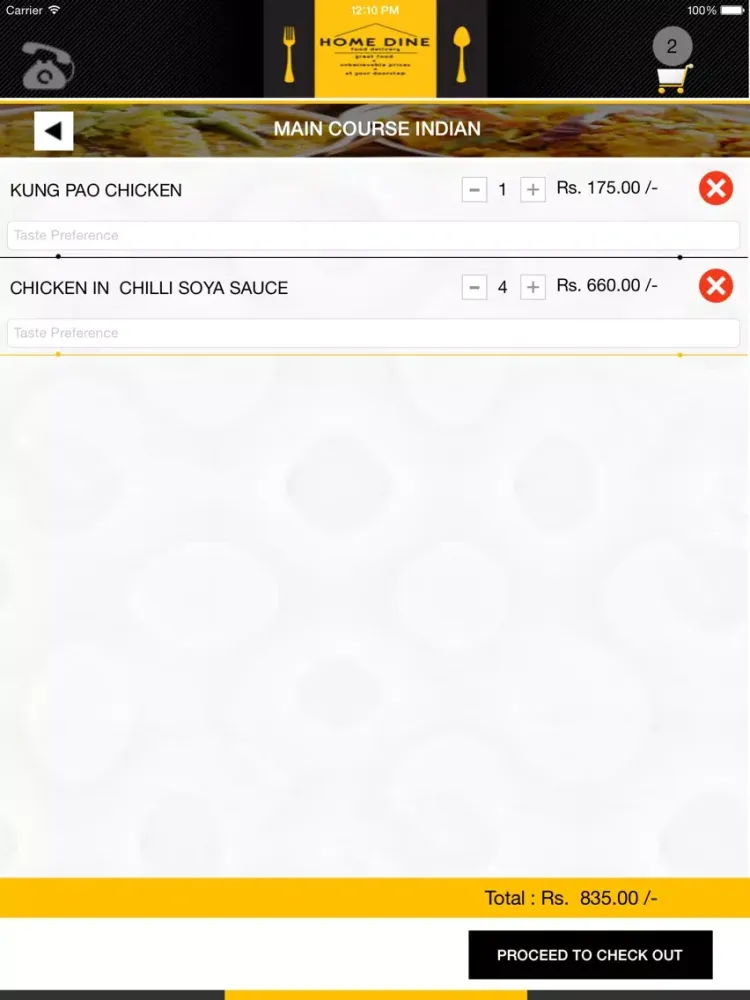Zrzuty ekranu Home Dine Nasik iPad 