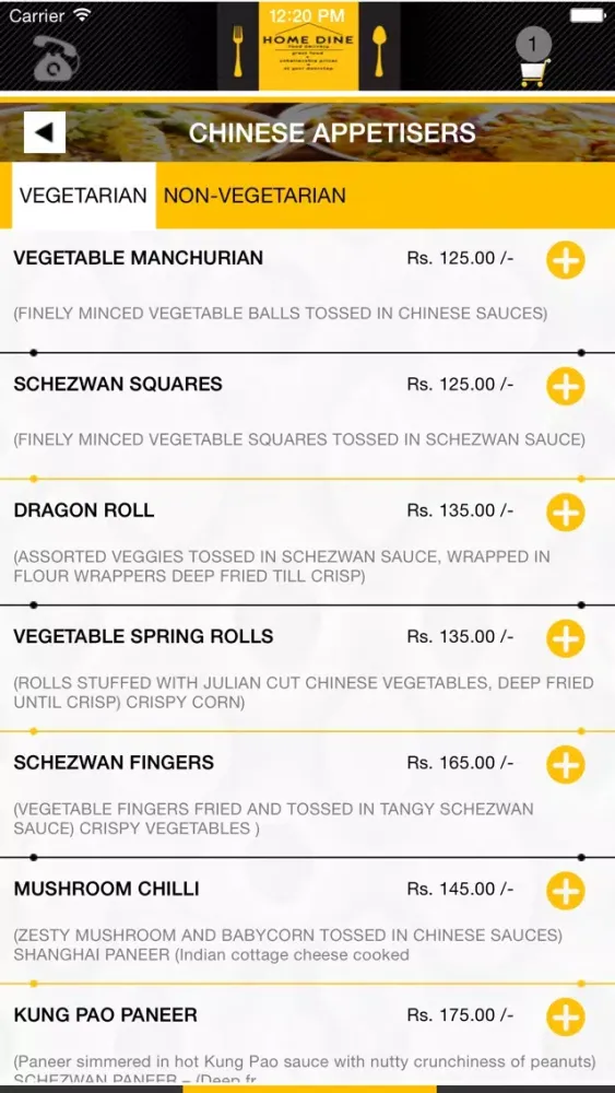 Zrzuty ekranu Home Dine Nasik