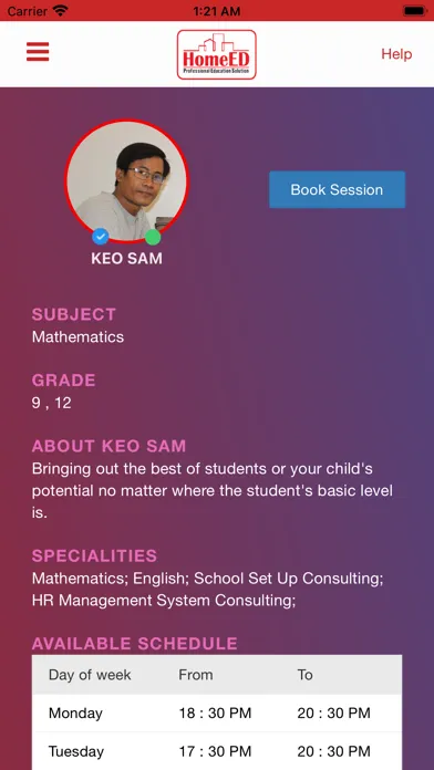 HomeED App Ekran Görüntüleri