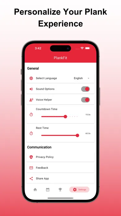 Tangkapan skrin PlankFit: Core Workout Pro
