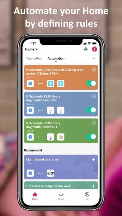 Zrzuty ekranu HomeMate Smart