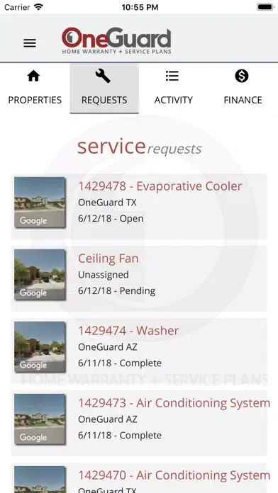 Capturas de pantalla de OneGuard Homeowners