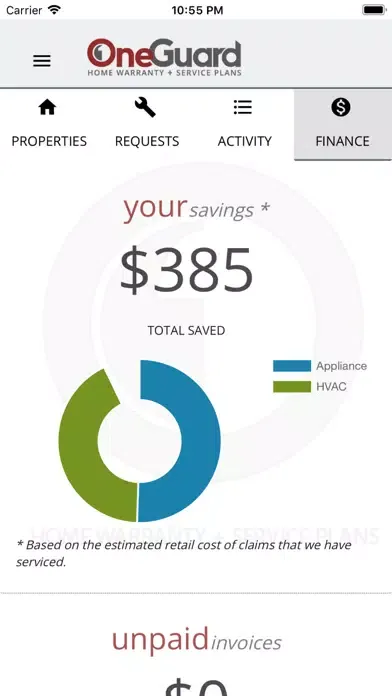 Capturas de pantalla de OneGuard Homeowners