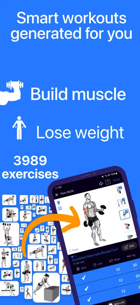 Workout Planner Gym Log・Fit AI Screenshots