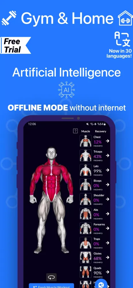 Workout Planner Gym Log・Fit AI Screenshots