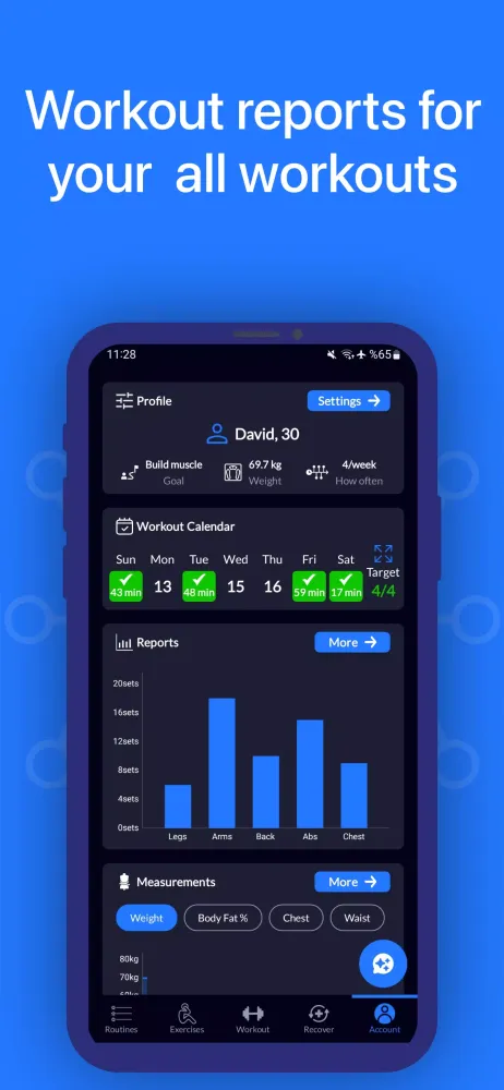 Workout Planner Gym Log・Fit AI Screenshots
