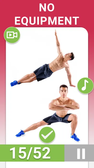 Ảnh chụp màn hình của No Equipment Home Workout
