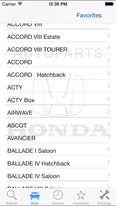 Autoparts for Honda Screenshots