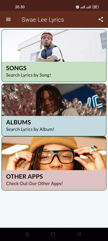 Capturas de tela do Swae Lee Lyrics