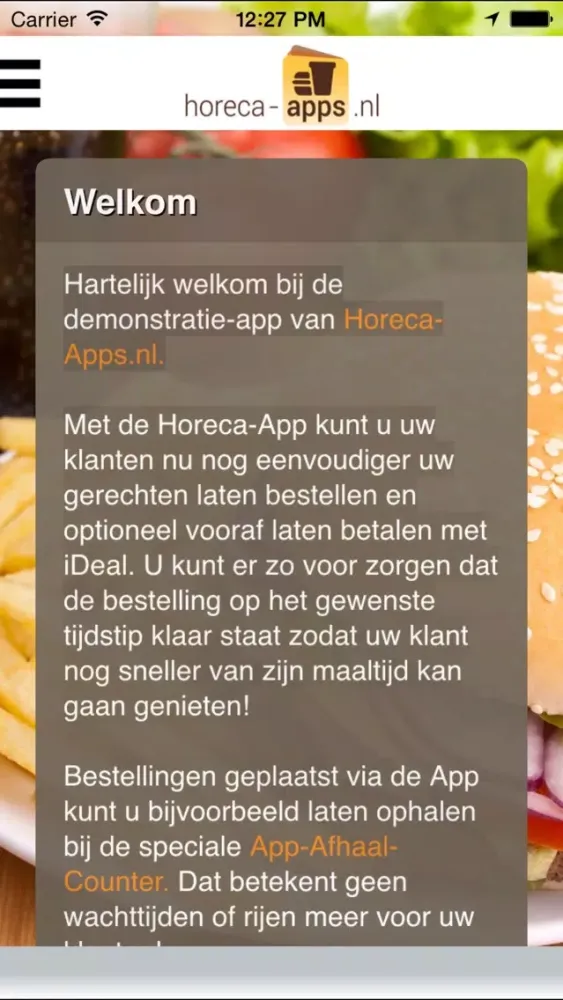 Capturas de tela do Horeca App