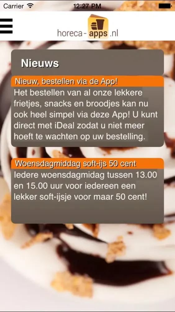 Capturas de tela do Horeca App