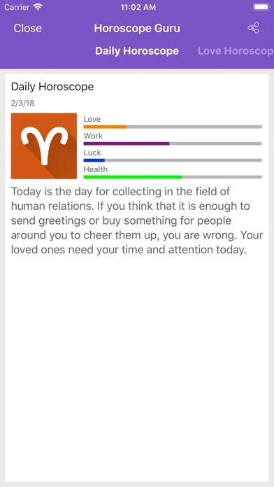 Daily & love horoscope Ekran Görüntüleri