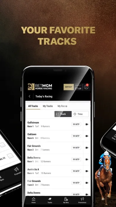 Ảnh chụp màn hình của BetMGM - Horse Racing