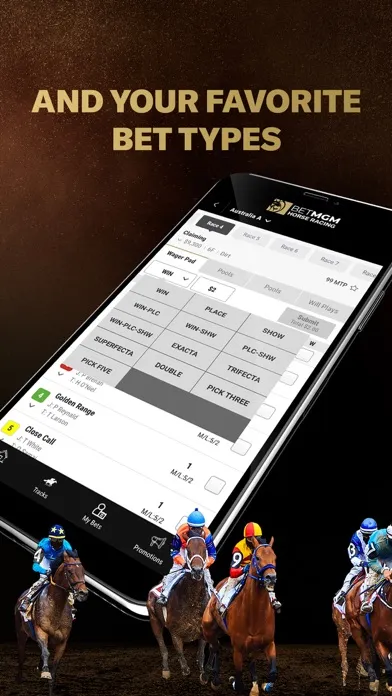 Ảnh chụp màn hình của BetMGM - Horse Racing