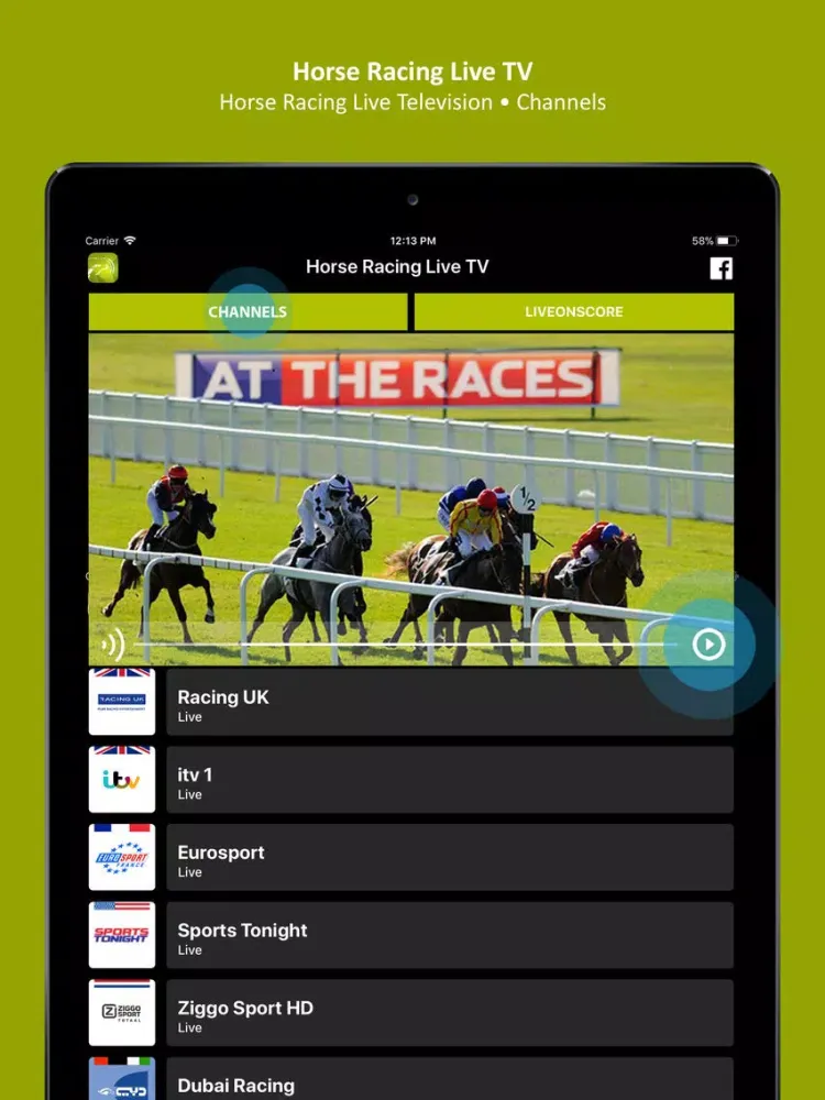 Horse Racing TV Live Streaming iPad  Screenshots