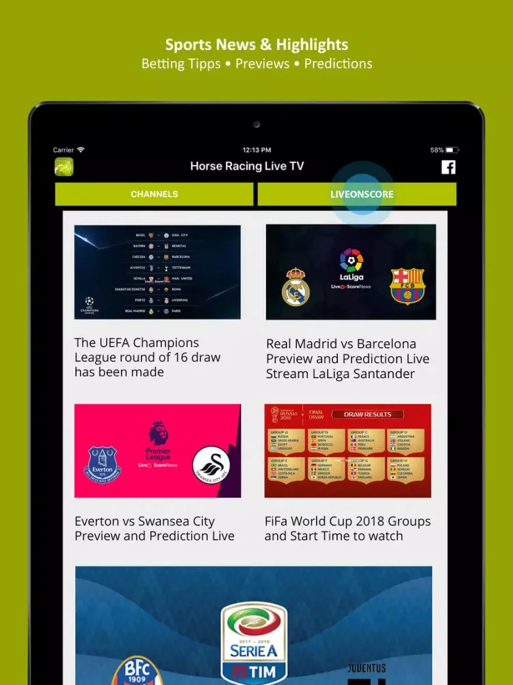 Horse Racing TV Live Streaming iPad  Screenshots