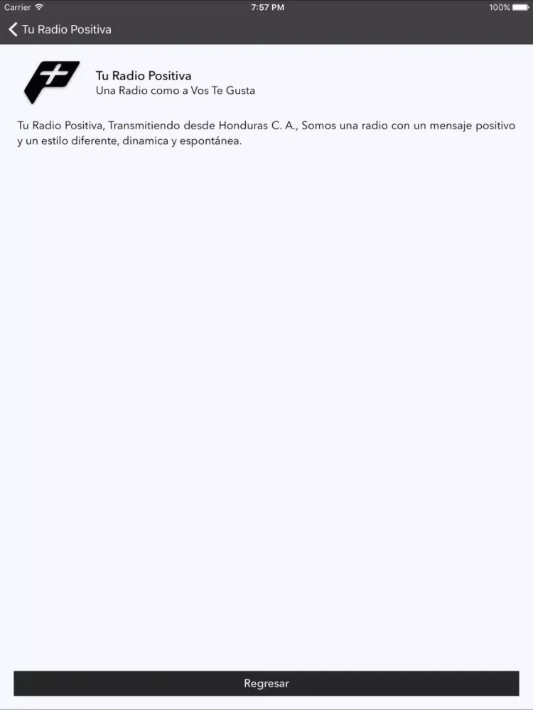 Скриншоты Tu Radio Positiva iPad 