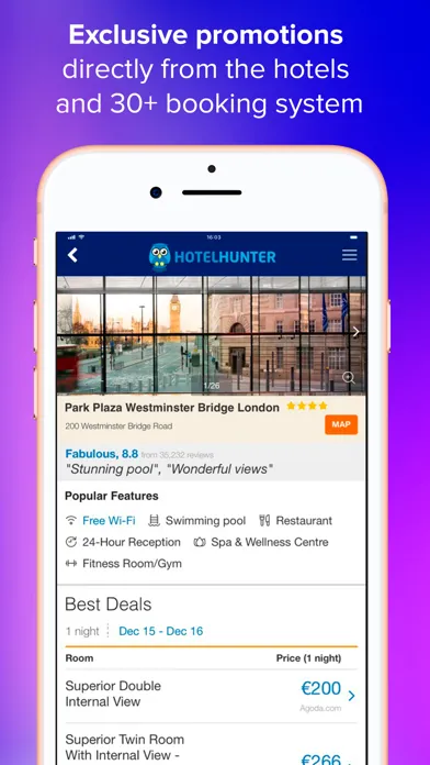 Hotelhunter - hotels nearby स्क्रीनशॉट