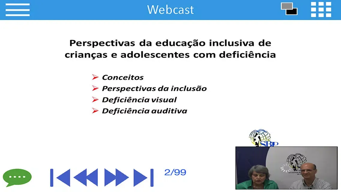 Capturas de pantalla de SBP EAD WebCast