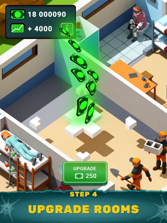 ภาพหน้าจอของ Idle Zombie Hospital Tycoon iPad 
