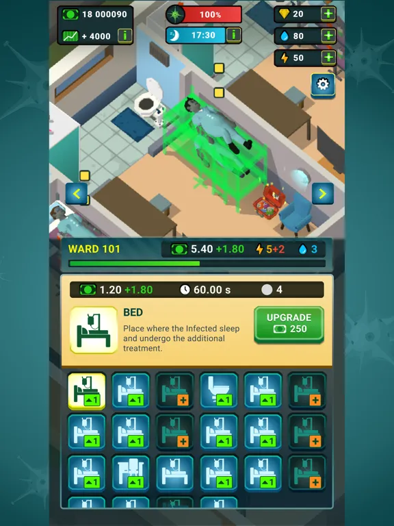 ภาพหน้าจอของ Idle Zombie Hospital Tycoon iPad 