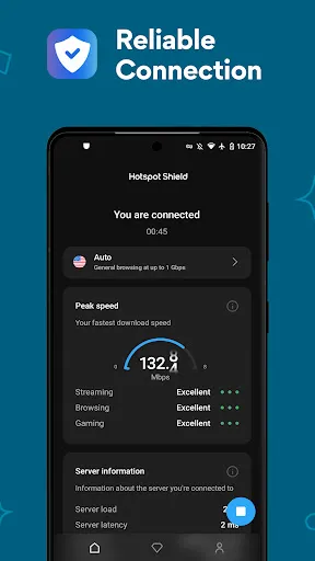 ภาพหน้าจอของ Hotspot Shield VPN: Fast Proxy